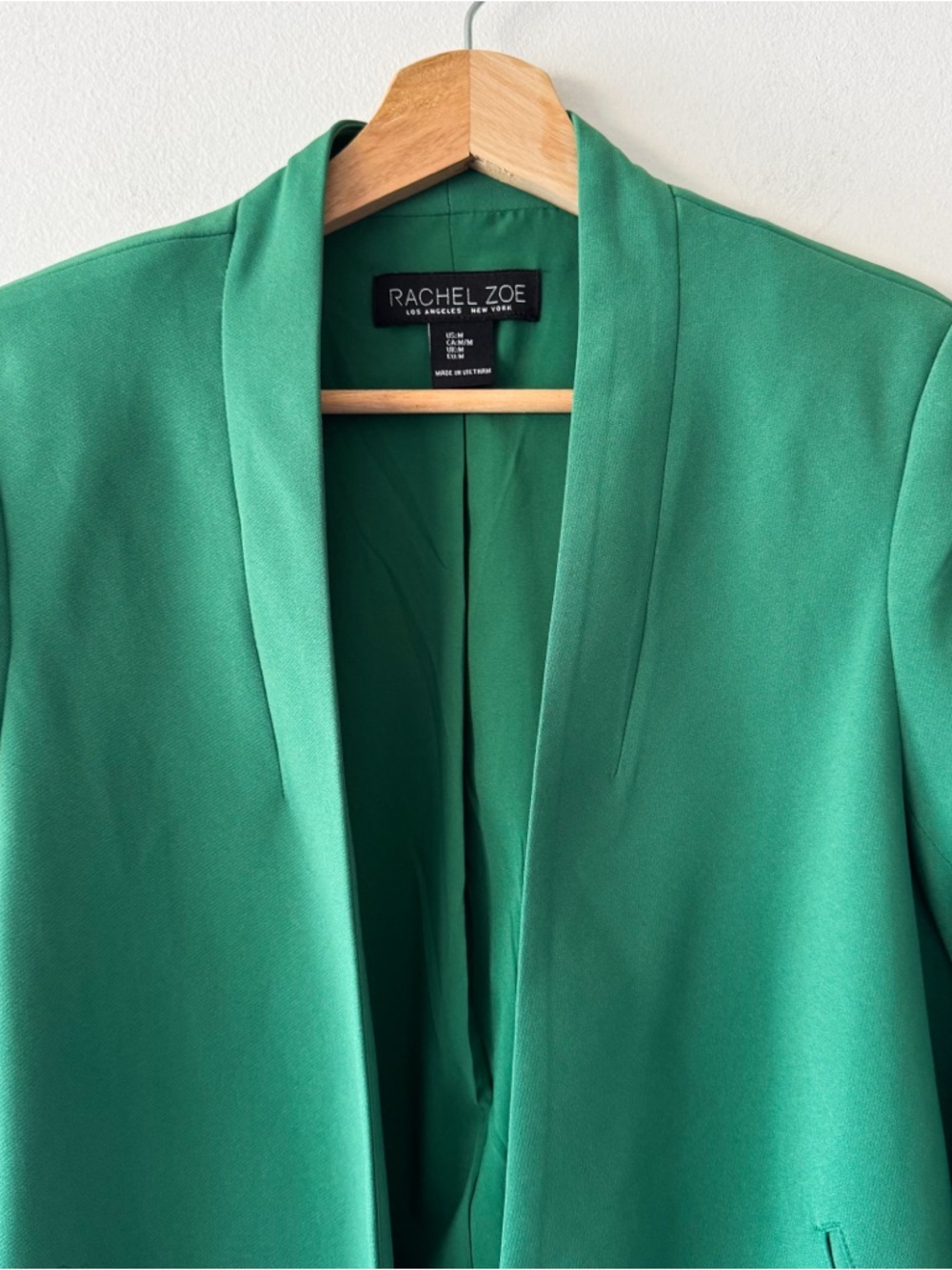 Rachel Zoe Green Open-Front Blazer Jacket Size M - Picture 3 of 7